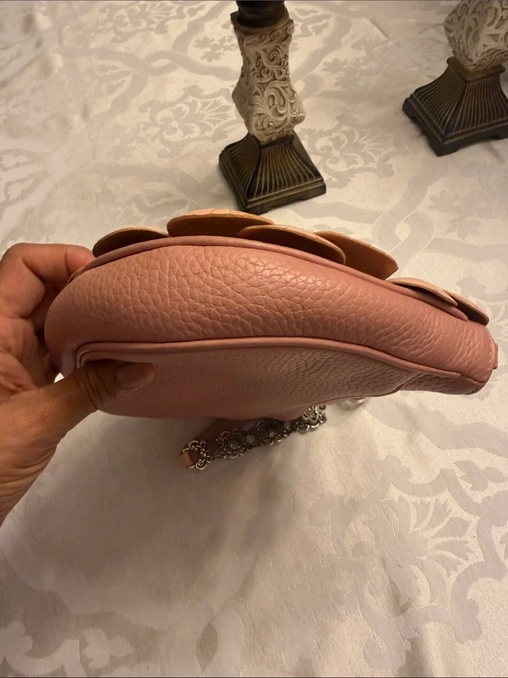 Brighton Rosalie Leather Soft Pink Floral Petal Shoulder Bag